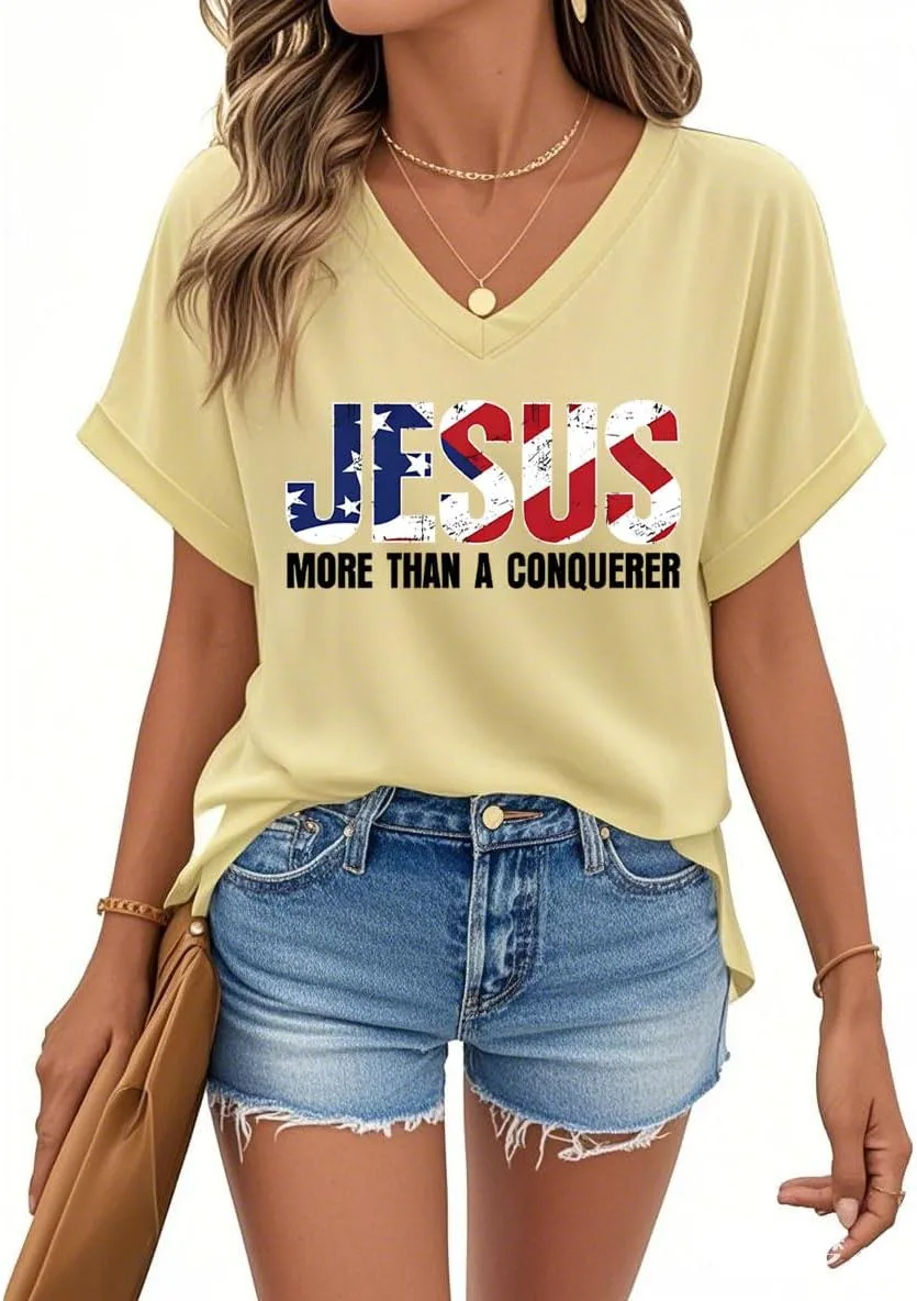 Футболка Jesus More Than A Conqueror для женщин и мужчин — фото 2
