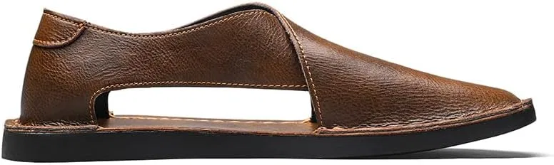 Мокасины кожаные Loafers, коричневый SLYHONG — фото 3