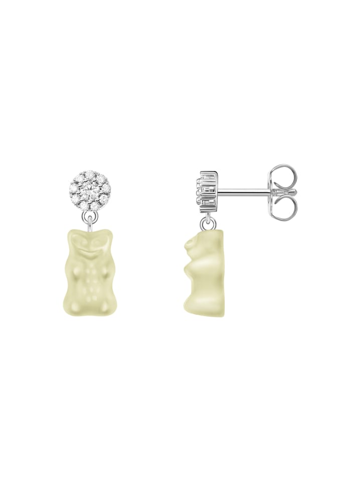 

Thomas Sabo Серьги-гвоздики с белыми золотыми медведями в серебряной оправе, белые