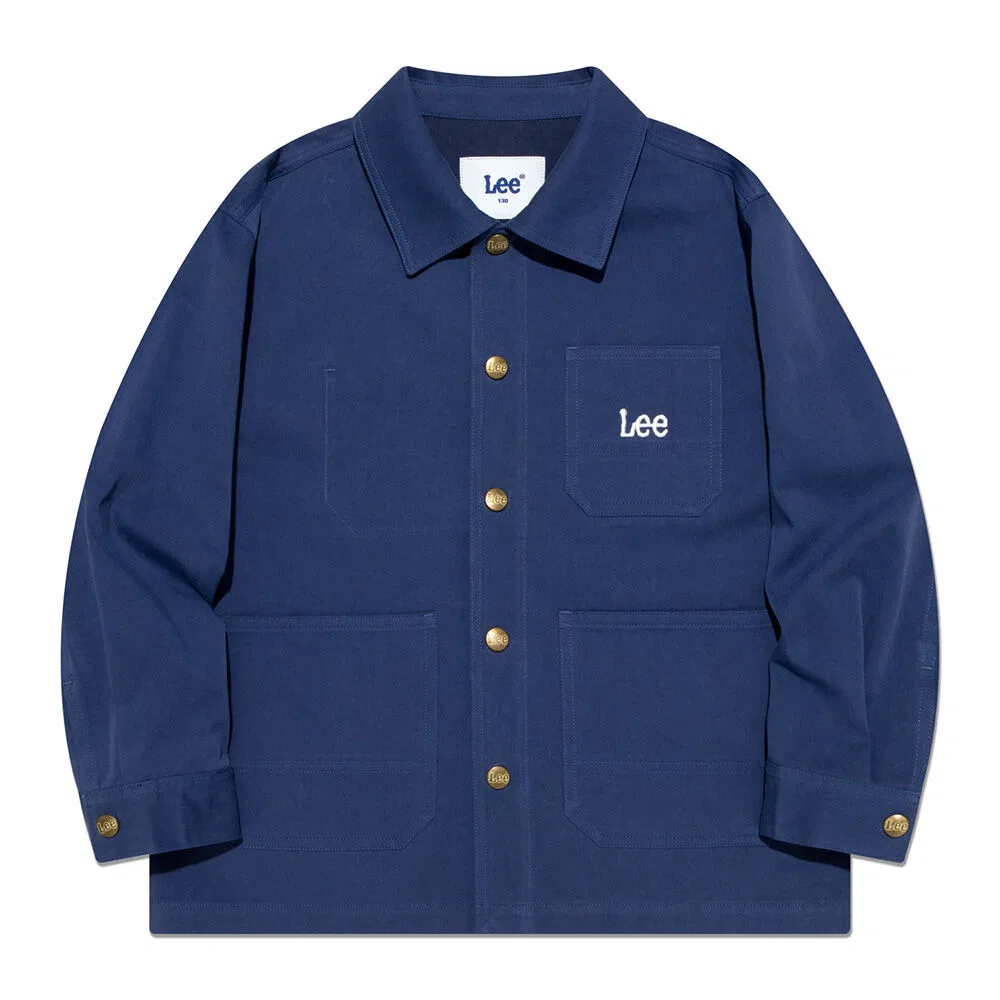 Детская лёгкая куртка в рабочем стиле синяя от Lee Kids