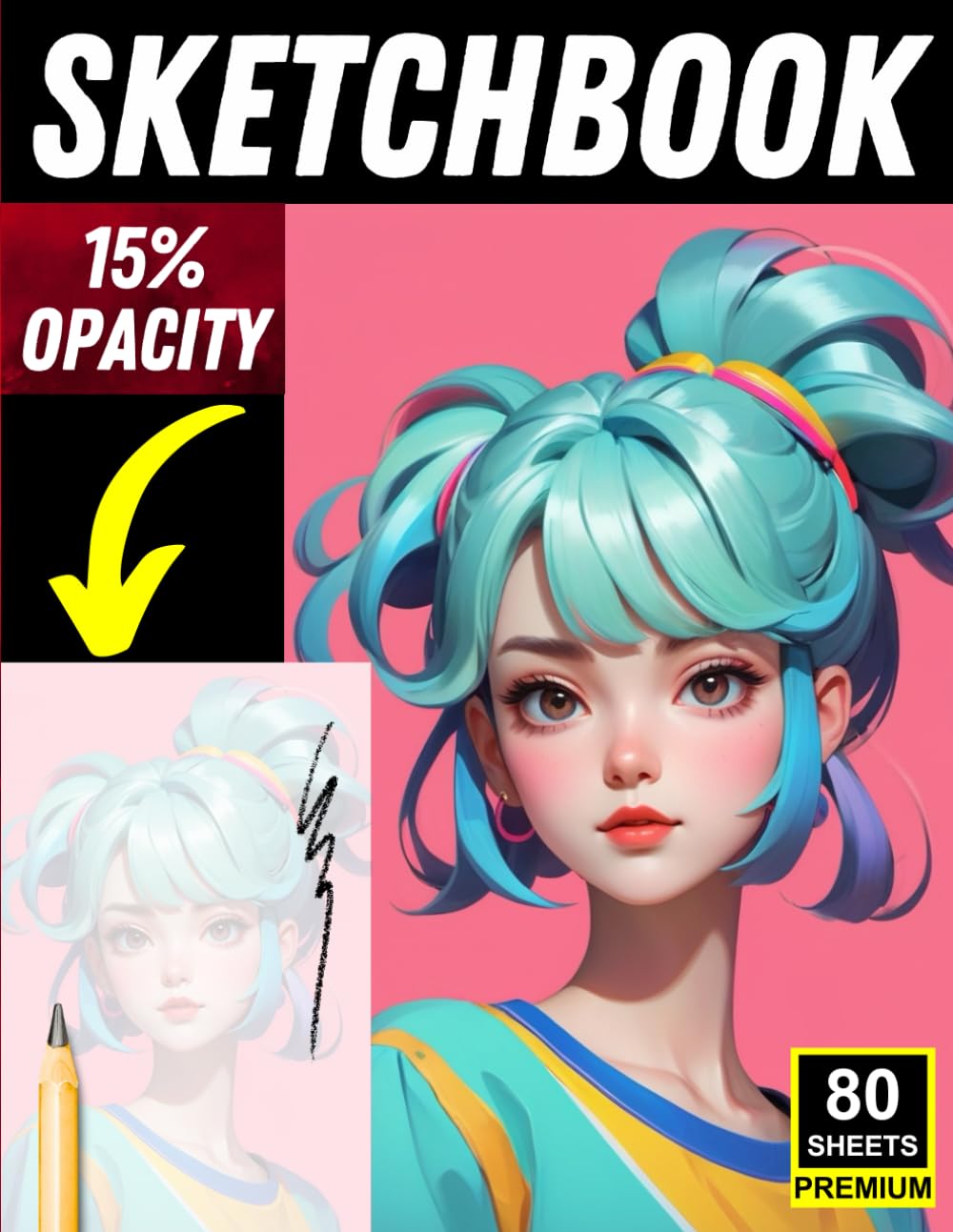 

Cute Girl Portrait Tracing Sketchbook: 80 Light-Opacity Pages for Stylized Face Drawing Practice (Independently published)