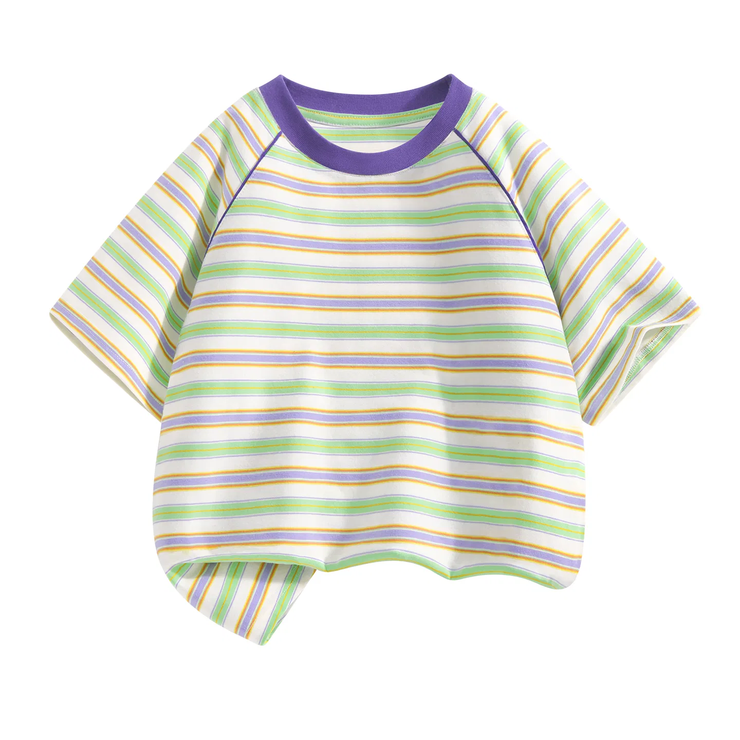Футболка детская с полосками Disney Kids Crew Neck Thin Stretch фиолетовый