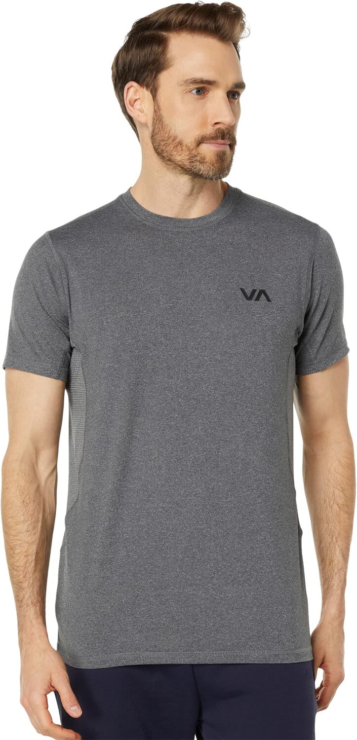 

Топ с короткими рукавами VA Sport Vent RVCA, цвет Charcoal Heather