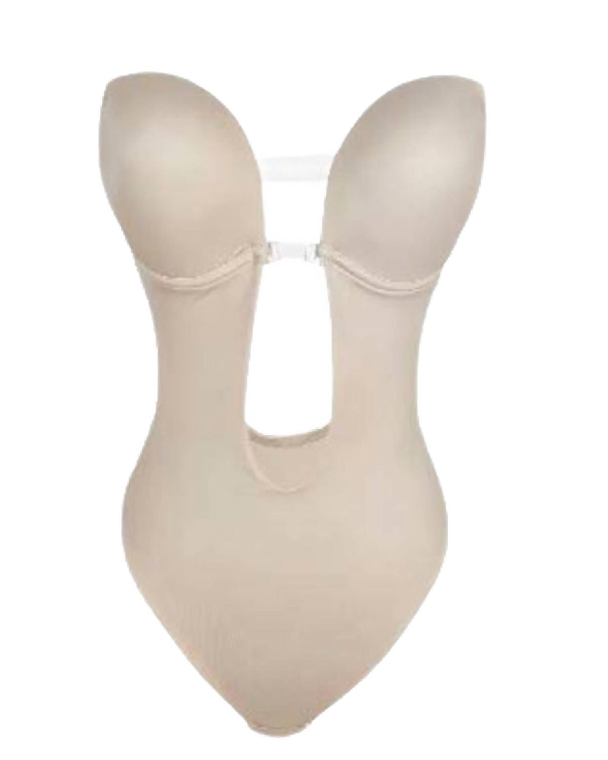 

U-Plunge Тонг Шейпер без спинки боди телесного цвета Curvy Fix, Nude