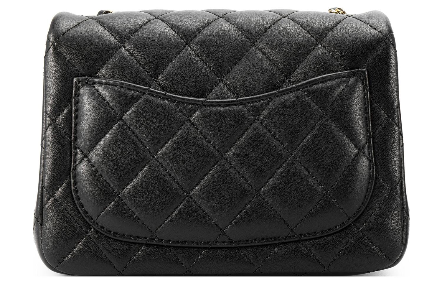 CHANEL Барашковая сумка с клапаном, через плечо, на плечо, женская черная — фото 4