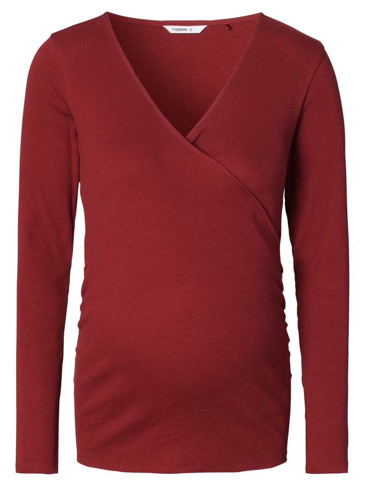 

Рубашка для кормящих матерей Сара цвета Тибетский красный Noppies