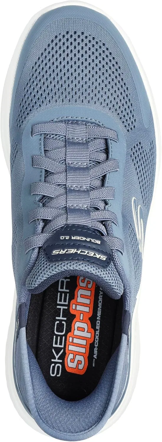 Мужские слипоны Skechers Bounder 2.0 Emerged, Slate Mesh Synthetic — фото 3