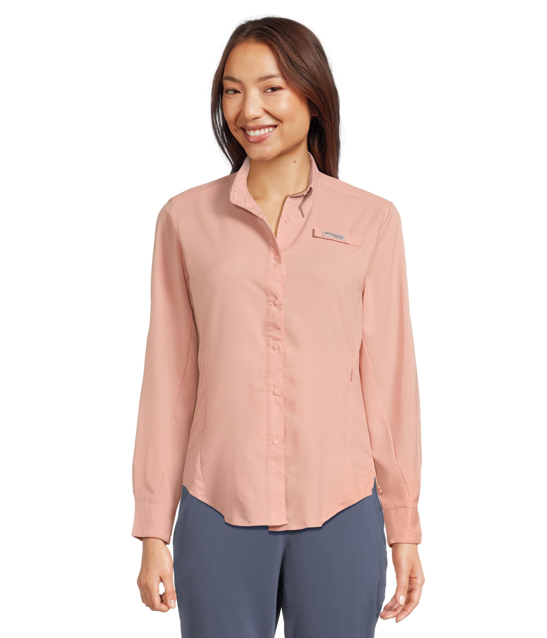 

Рубашка Columbia Tamiami Ii Long Sleeve Shirt, Faux Pink