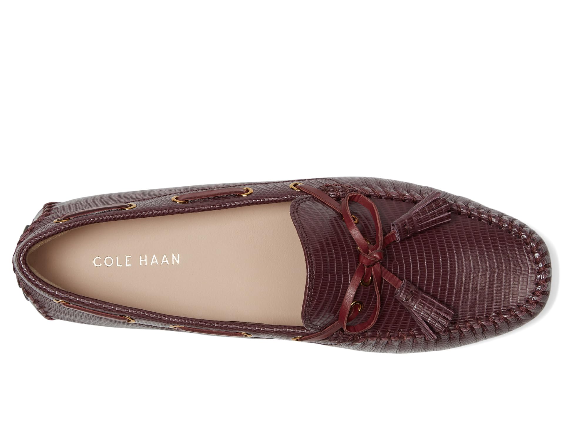 Лоферы Cole Haan Gissella Drivers, цвет Black Garnet Lizard Print Leather — фото 2