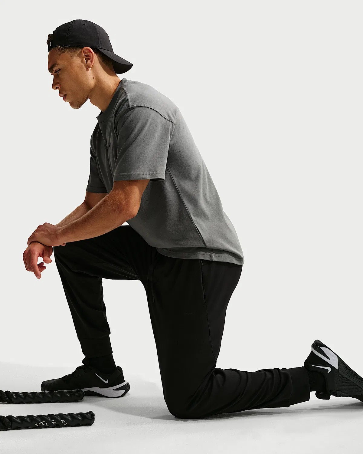 Мужские спортивные штаны Nike Primary NanoKnit Dri-FIT с защитой от УФ, Black/Black — фото 4