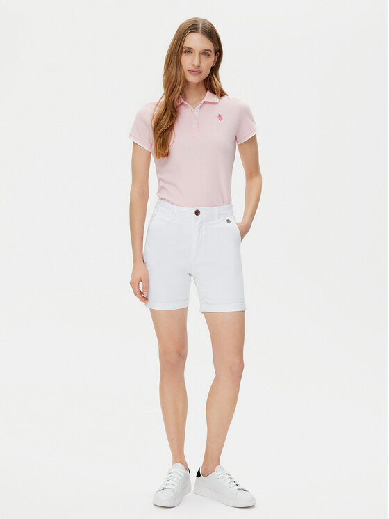 Шорты из ткани обычного кроя WUP1121 U.S. Polo Assn., белый — фото 2