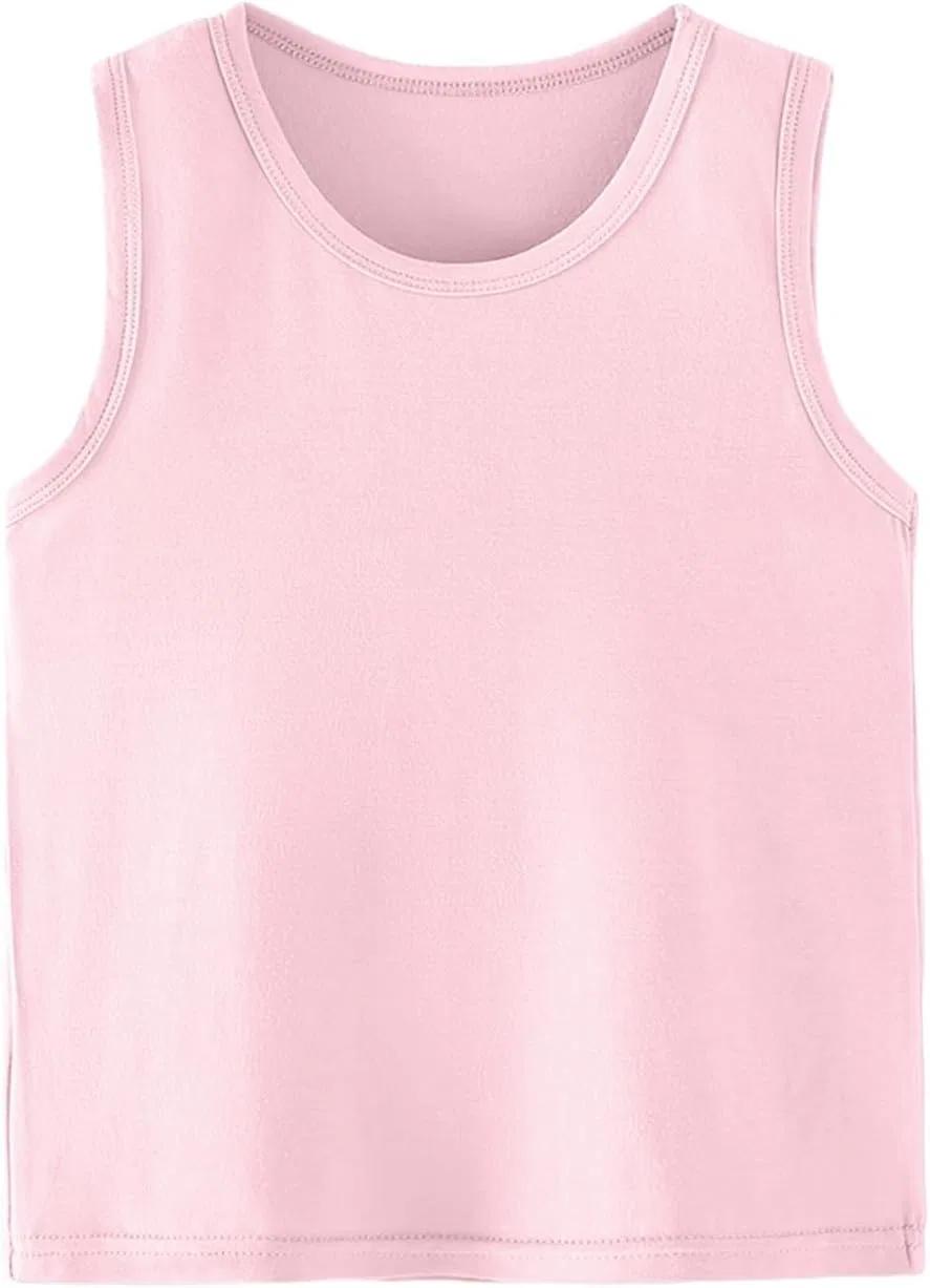Детский топ без рукавов, хлопковый, Generic, Pink