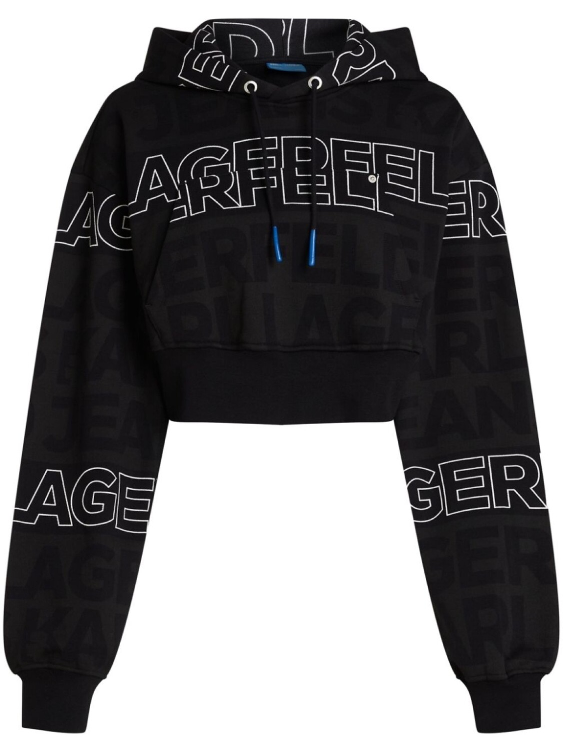 

Укороченная толстовка с капюшоном Karl Lagerfeld Jeans, черный