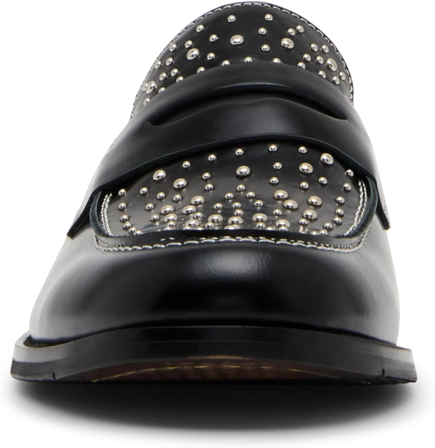 Мужские туфли Steve Madden Natan Penny Moc, Black Silver Studs — фото 2
