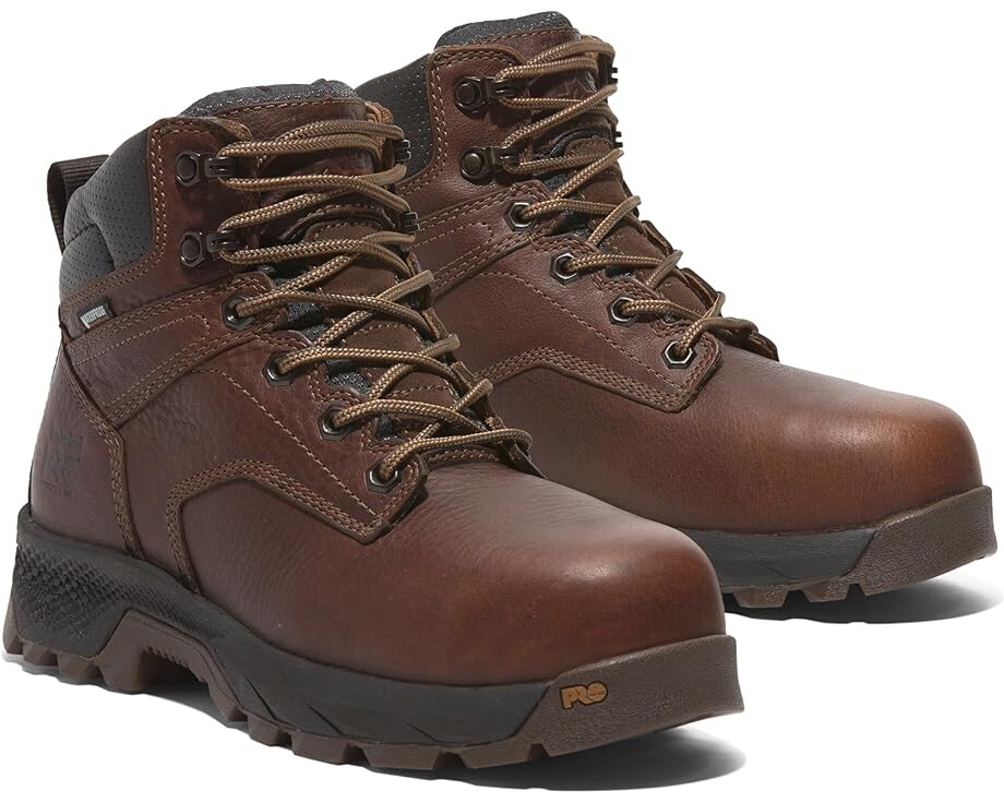 

Ботинки Timberland PRO TiTAN EV 6 Inch Composite Safety Toe Insulated Waterproof, цвет Coffee Tailgate Brown