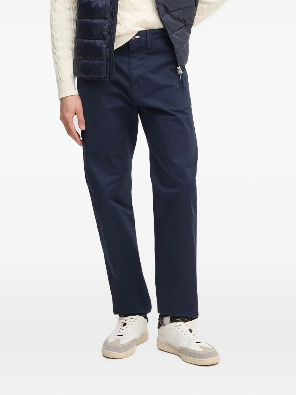 

Прямые брюки с застежкой на пуговицах Gant, синий