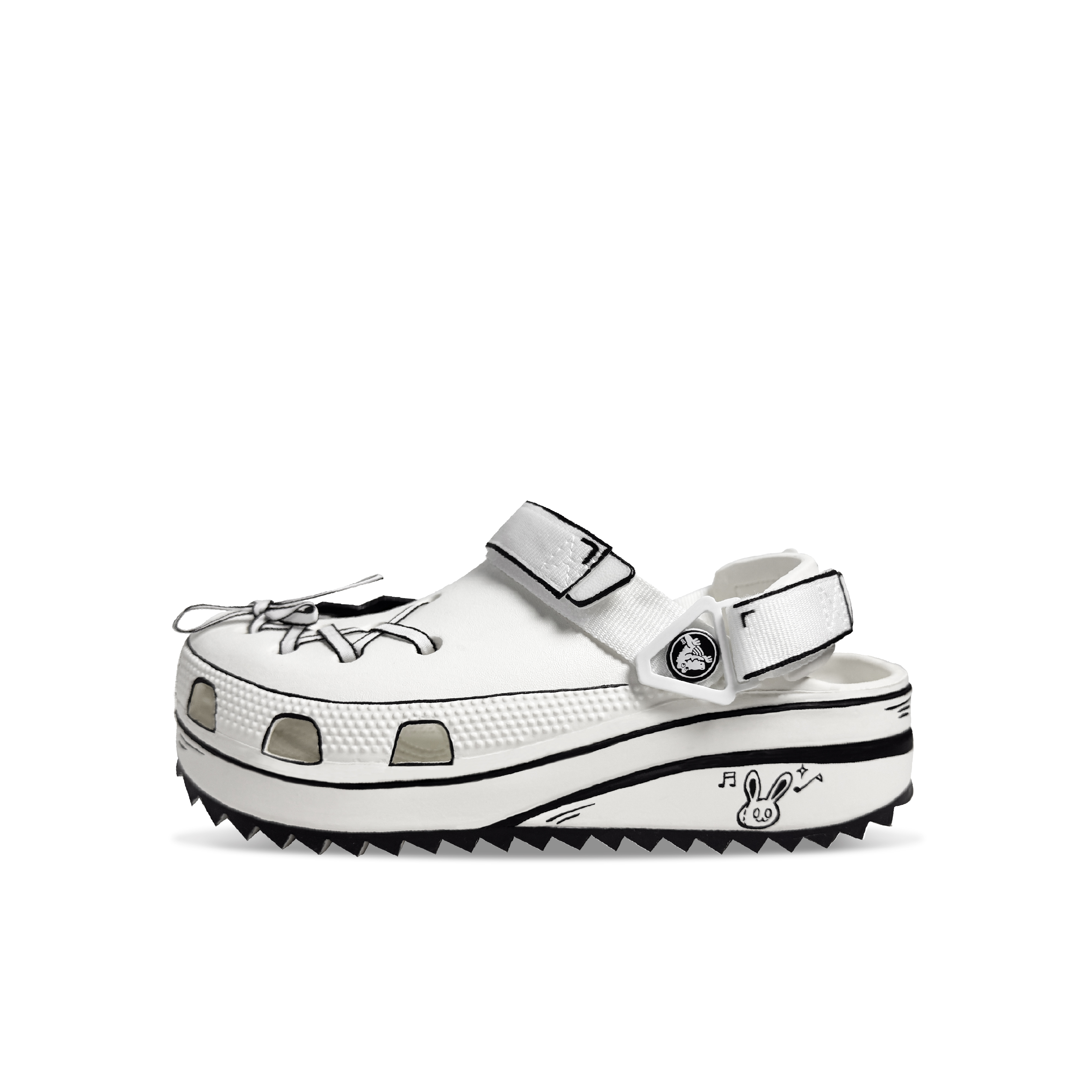 Crocs Сабо Hiker Clog унисекс белые