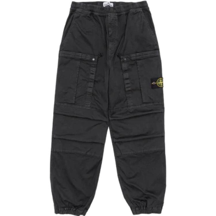 

Брюки-карго Stone Island Compass-patch мужские, черный