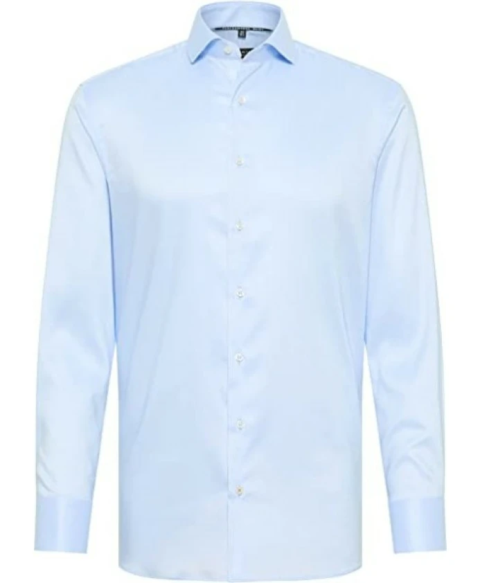 

Мужская деловая рубашка, вневременной дизайн. Eterna, синий