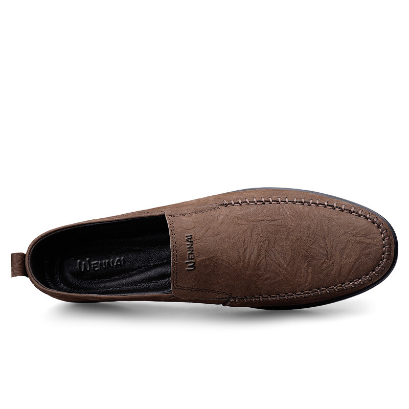 Туфли Men"s Casual Men Low-Top Dark Brown Wen Nai — фото 4