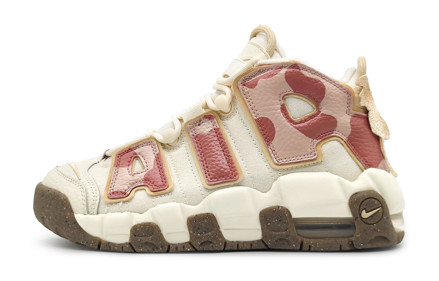 

Кроссовки Nike Air More Uptempo Vintage Basketball Shoes Women's Mid-Top Beige
