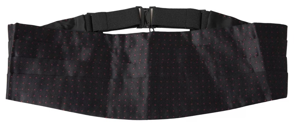 

Черный шелковый пояс-кушак в горошек для смокинга Dolce & Gabbana