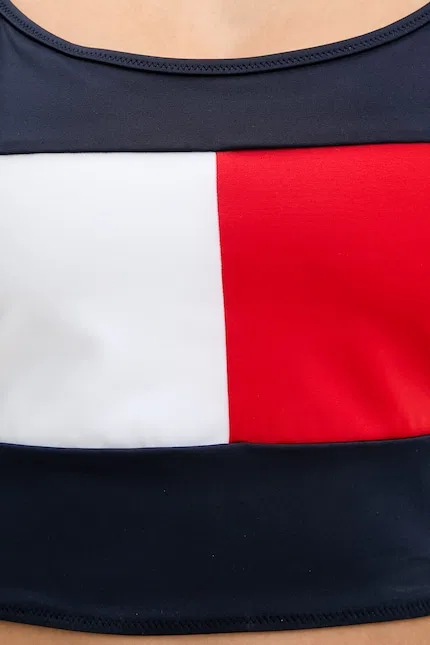 Купальник топ Tommy Hilfiger, синий — фото 4
