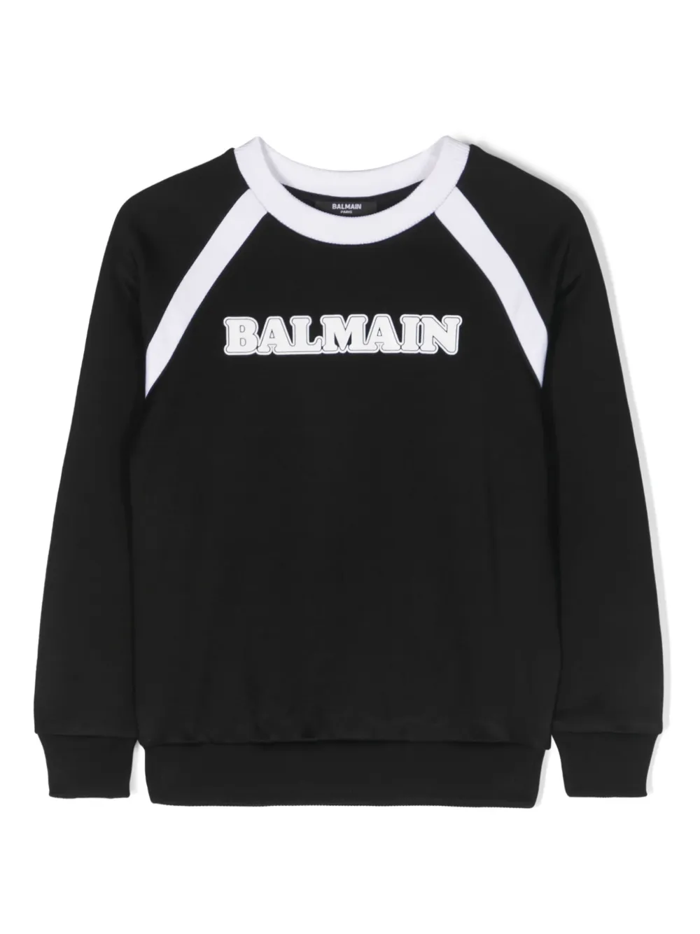 

Толстовка из джерси с логотипом Balmain Kids, черный