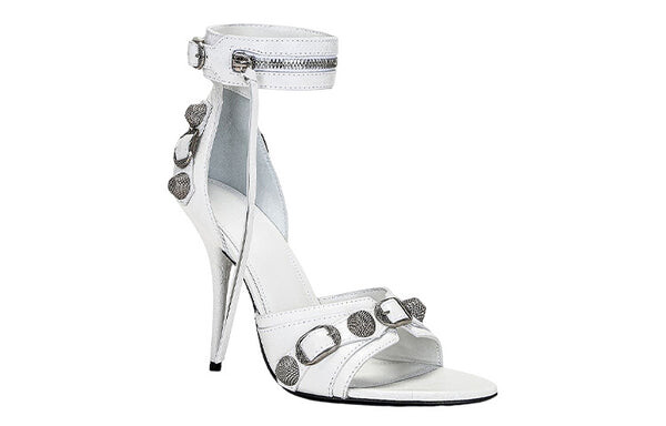 Кроссовки cagole 110mm sandals 'white arena lambskin' Balenciaga, белый — фото 2