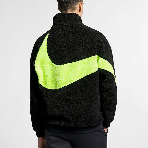 Куртка Nike Big Swoosh Double Sided Jacket polar fleece Japan limited Black (Asia Sizing), черный — фото 4