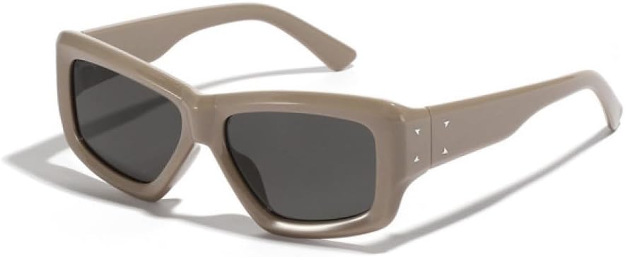 

Мужские ретро-солнцезащитные очки прямоугольной формы 2027 года, модные женские солнцезащитные очки в винтажном стиле, черные, с защитой от УФ-излучения UV400 MTZJH, Grey