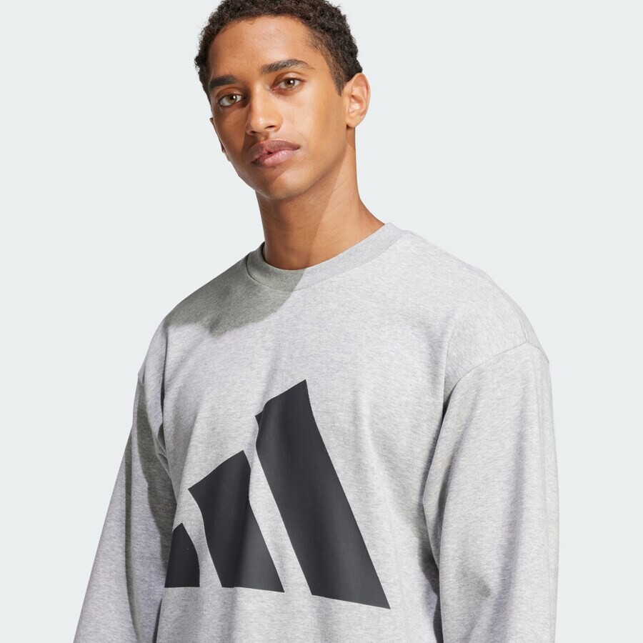 Свитер с капюшоном на молнии ADIDAS SPORTSWEAR Athletic Sweatshirt Essentials, серый — фото 3