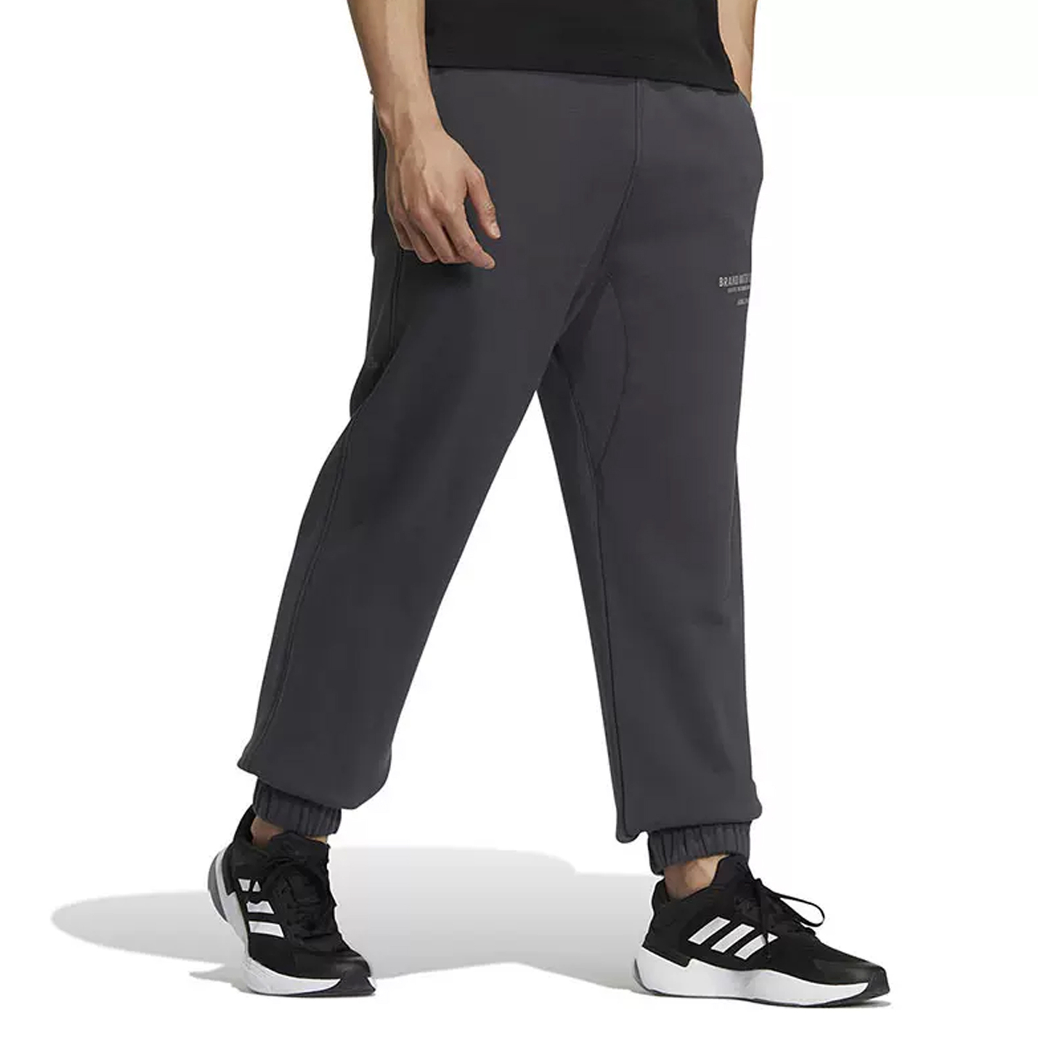 Футболка Adidas Мужская Вязаные Спортивные Штаны Черный Серый — фото 4