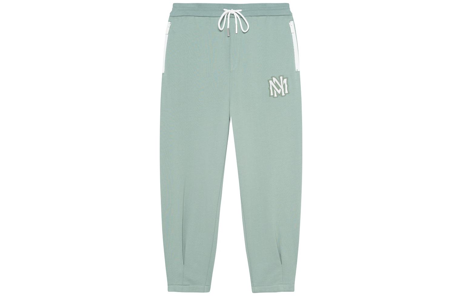 

Вязаные спортивные штаны мужские светло-голубые Mitchell Ness