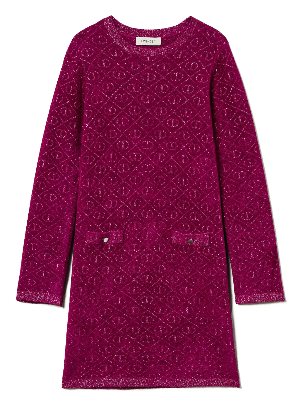 

Жаккардовое платье TWINSET Kids, фиолетовый