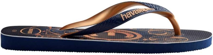Шлепанцы Havaianas унисекс, синий/золотой — фото 4