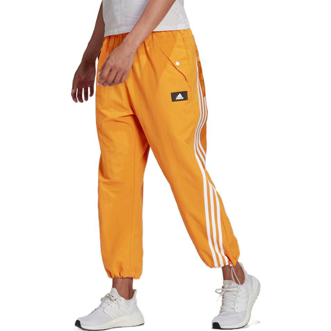 Женские вязаные спортивные брюки глубокий оранжевый Adidas, темно-оранжевый — фото 4