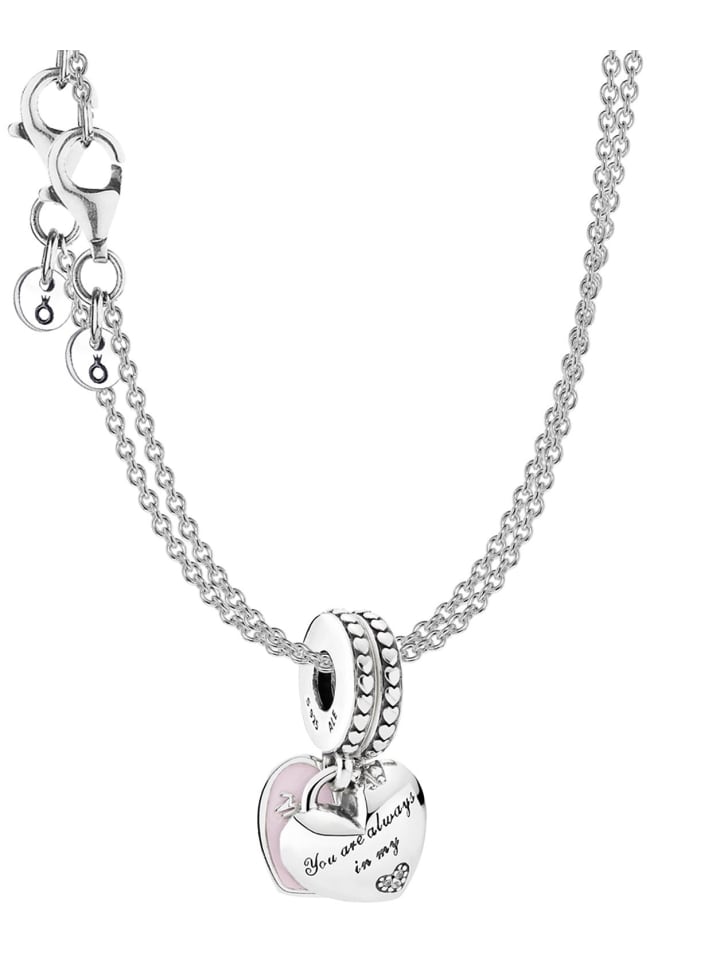

Pandora Женское ожерелье «Мать и дочь» в форме сердца, подарочный набор ко Дню матери, серебро