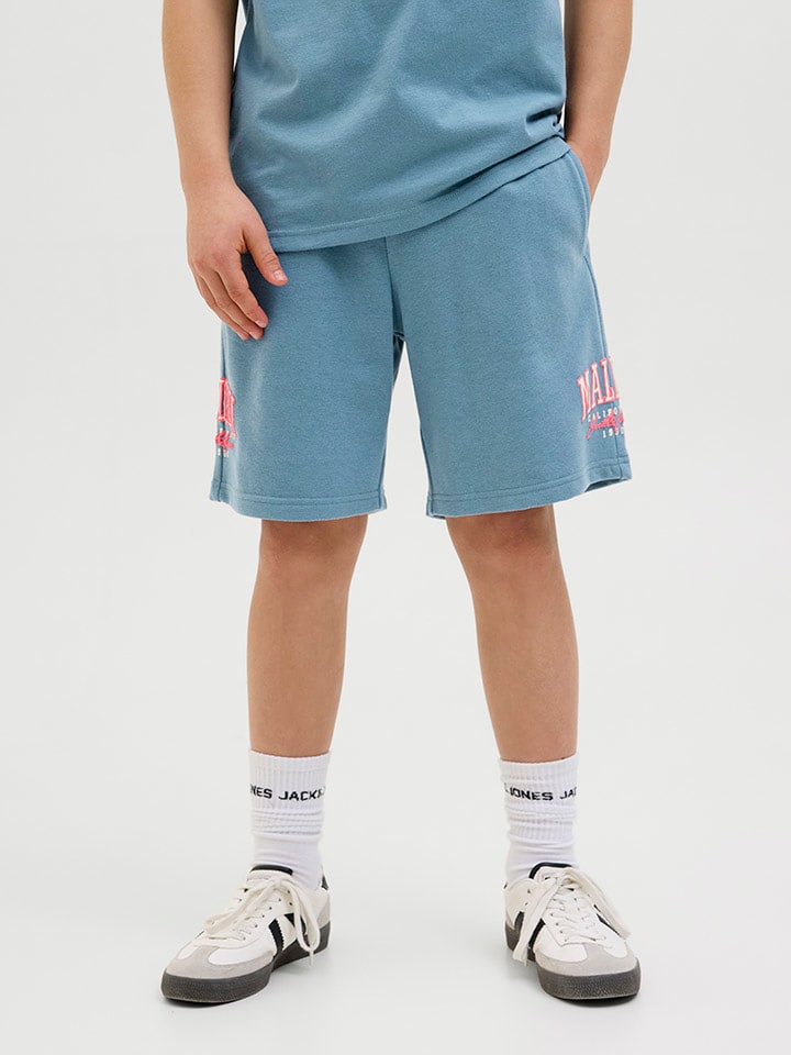 JACK & JONES Junior Спортивные шорты «Кейн» светло-голубого цвета — фото 2