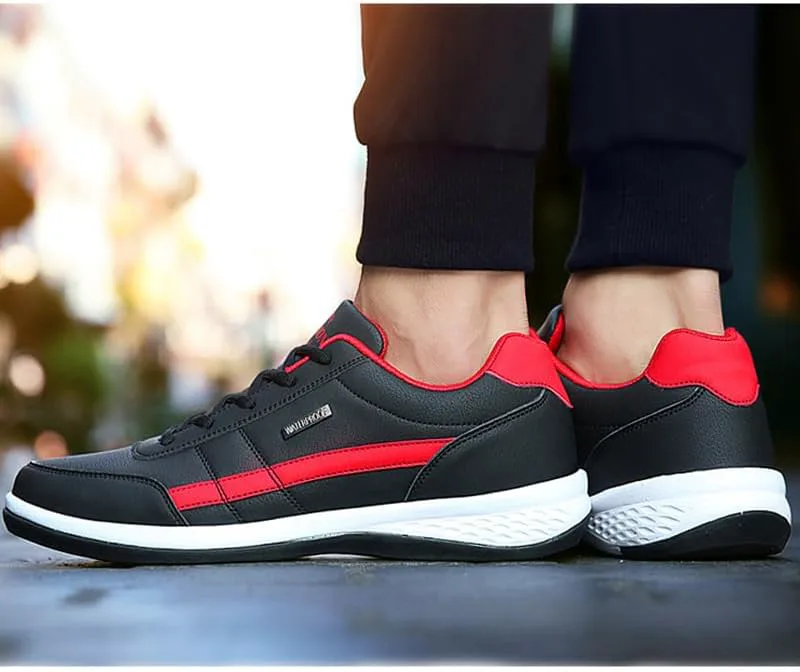 

Мужские кожаные кроссовки RiceelSor низкие с шнуровкой, округлый носок, дышащие, удобные с поддержкой свода стопы, для делового стиля и повседневной ходьбы. Большие размеры, темно-синий