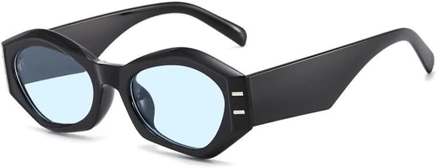 

Солнцезащитные очки Polygon для женщин, винтажные, неправильной формы, желейного цвета, мужские, в маленькой оправе, с защитой от УФ-излучения UV400 generic, Black Blue