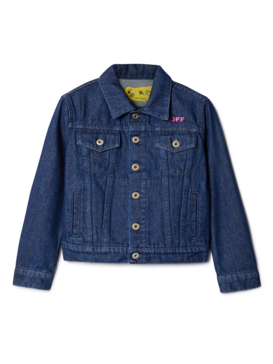 

Off-White Kids джинсовая куртка Off Stamp, синий