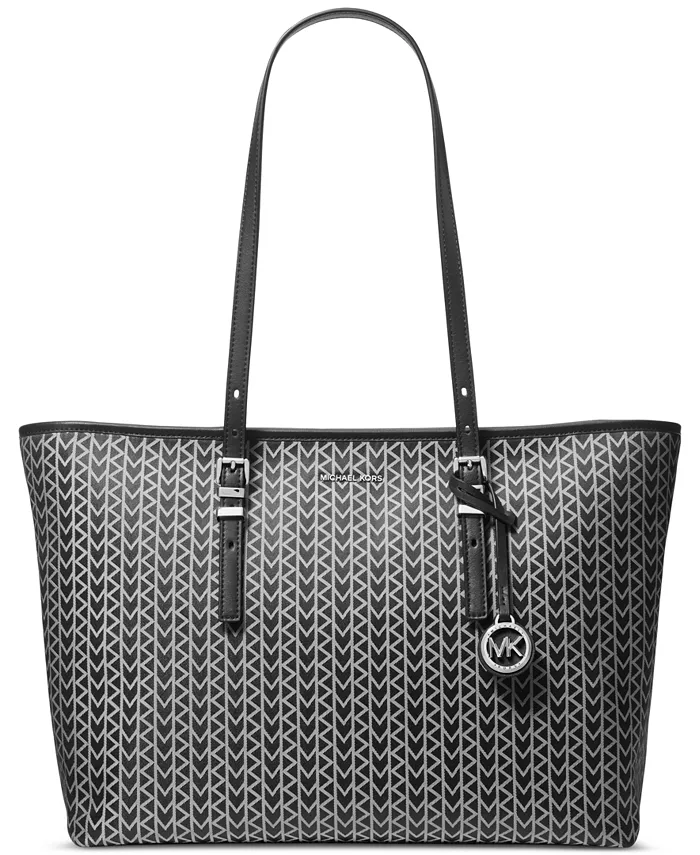 

Сумка-тоут Quinn Extra Large Logo East West Michael Kors, коричневый/бежевый