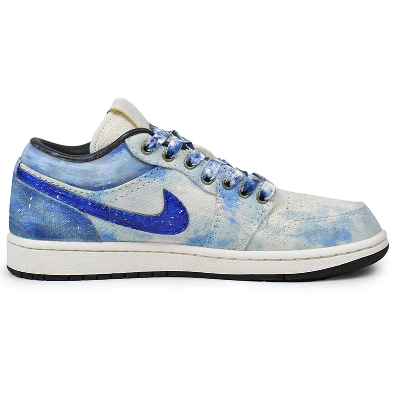 Кроссовки баскетбольные Vintage Jordan Blue White — фото 3