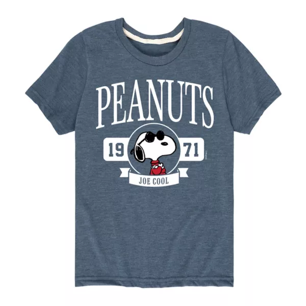 

Футболка с принтом Peanuts Joe Cool College для мальчиков 8-20 лет Licensed Character, синий