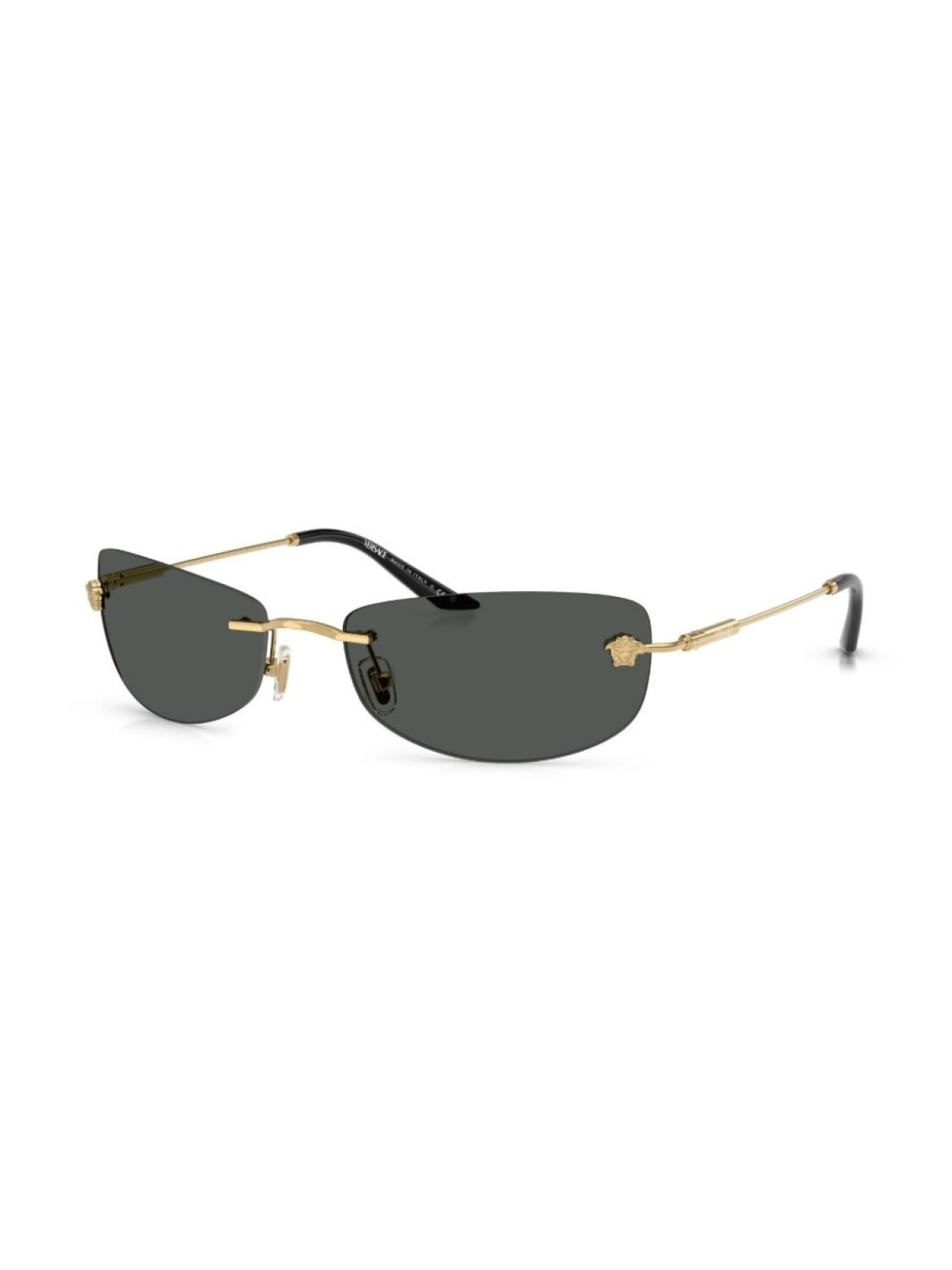 Солнцезащитные очки в прямоугольной оправе Versace Eyewear, золотой — фото 2
