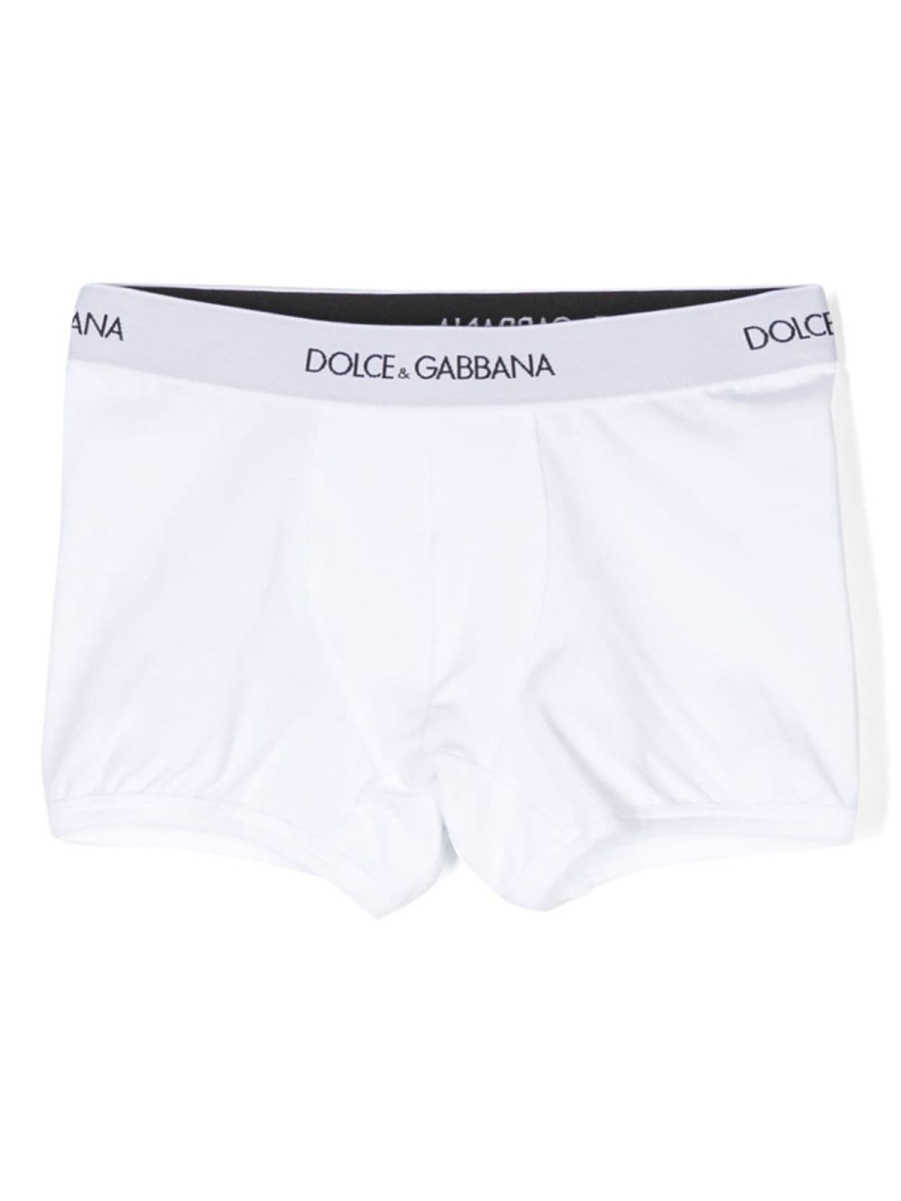 

Dolce & Gabbana Kids трусы-боксеры с логотипом на поясе (упаковка из двух шт.), белый