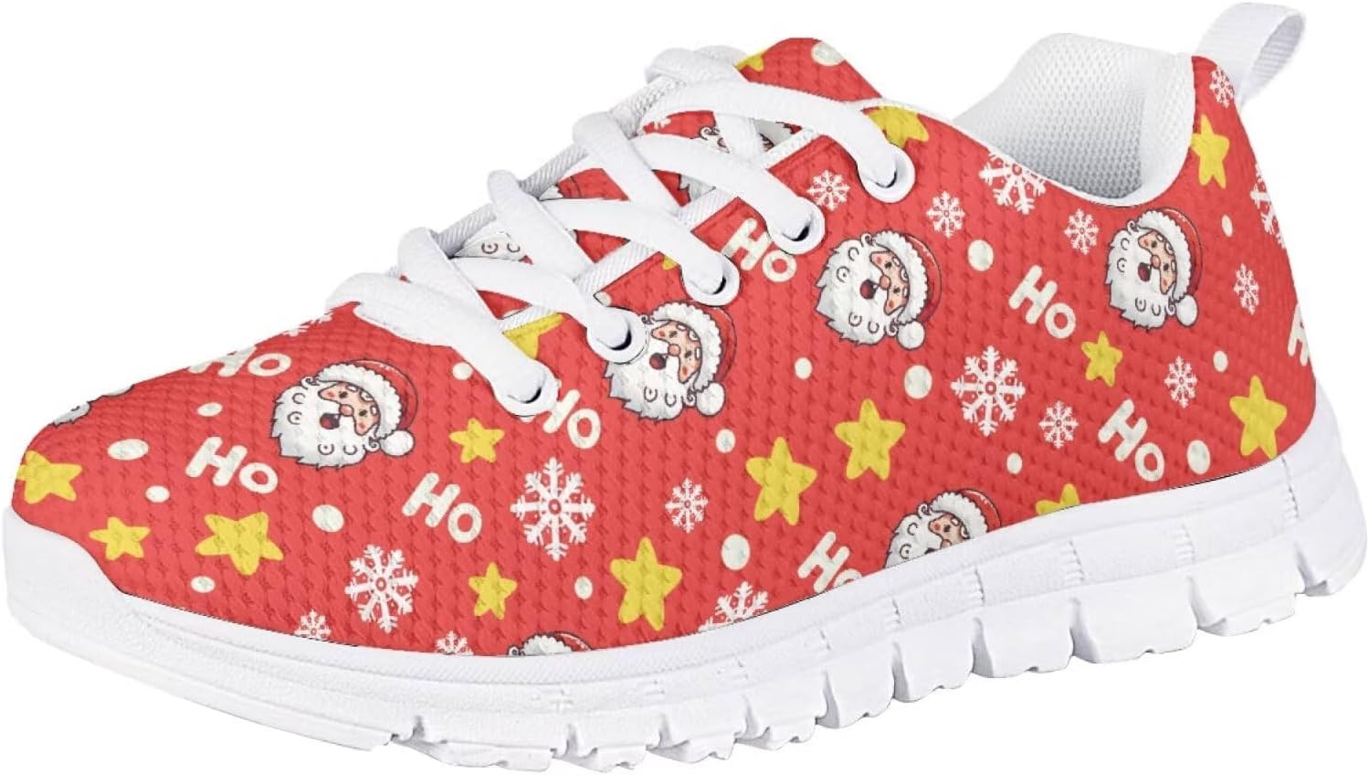 

Кроссовки Forchrinse для мальчиков и девочек на Рождество, детские шнурованные теннисные кроссовки, легкие, дышащие, для ходьбы и бега, Cartoon Santa Claus