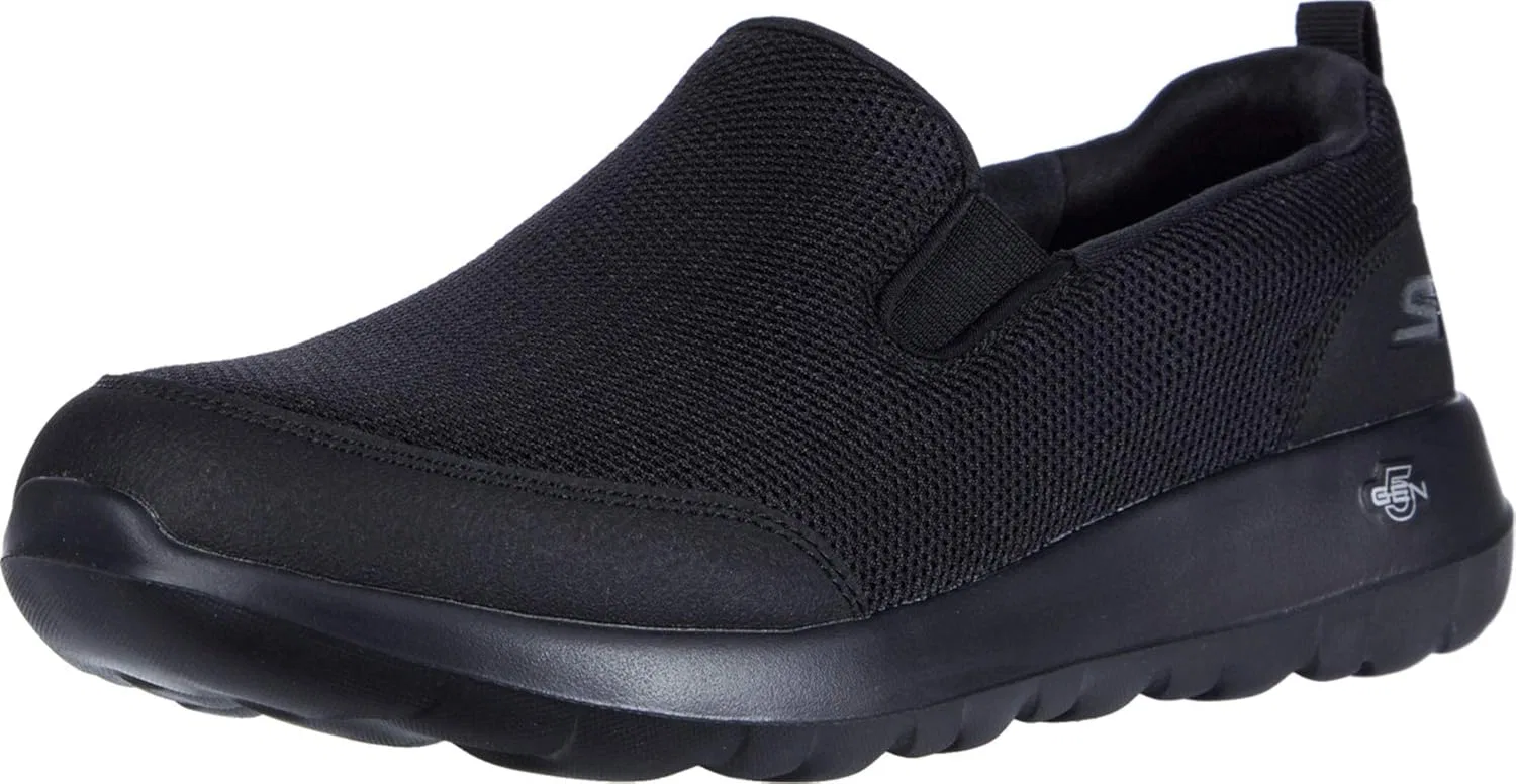 Мужские кроссовки Skechers Go Walk Max Clinched - спортивная сетчатая обувь с двойной эластичной вставкой, черные, размер 42 EU X-Wide