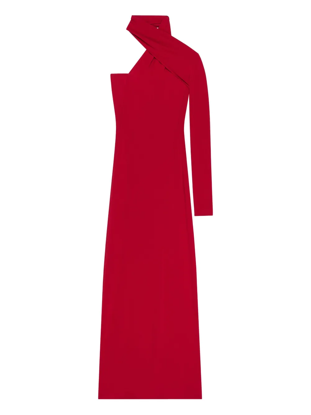 

Платье миди на одно плечо Courrèges, красный
